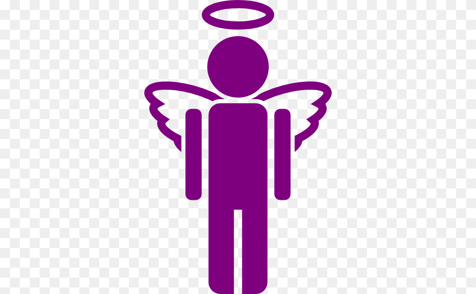 Purple Angel Large Size, Logo, Cross, Symbol, Stencil Free Png Download