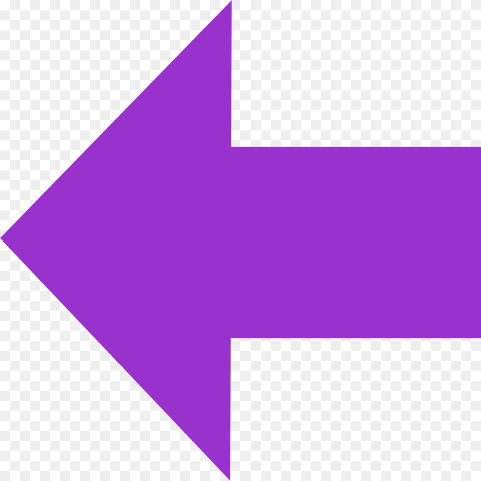 Purple Arrow Pointing Left, Triangle Free Png