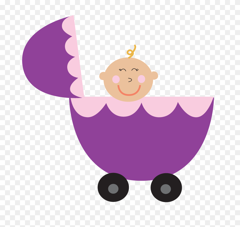 Purple Baby Carriage Clipart, People, Person Png Image