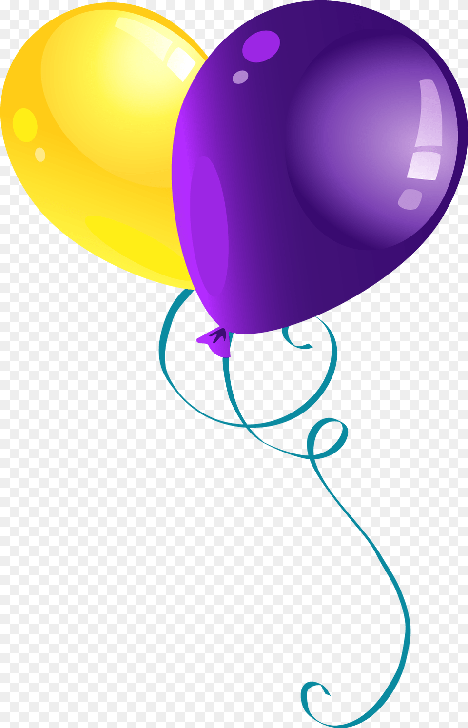 Purple Balloons Clipart Picture Purple And Yellow Balloons, Balloon, Astronomy, Moon, Nature Free Png