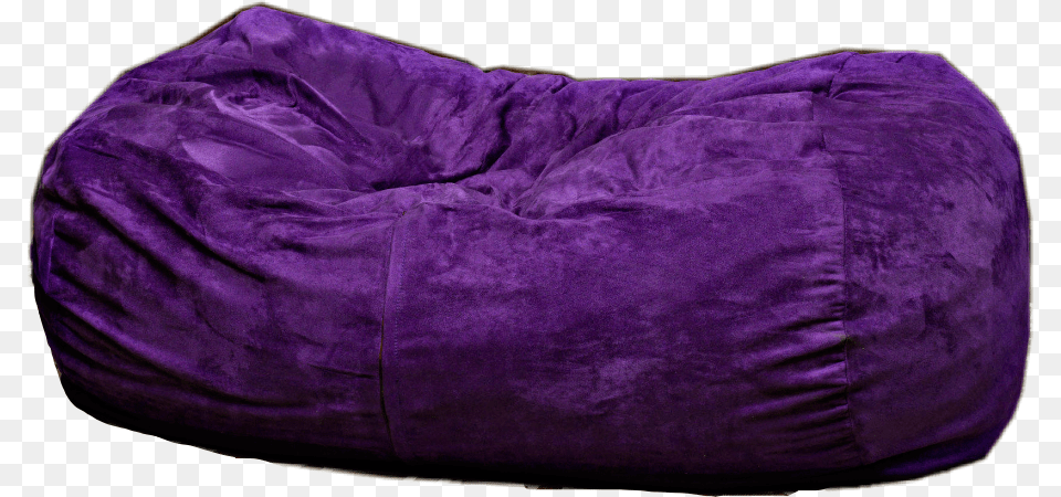 Purple Beanbag Lounger Chair Furniture Comfy Freetoedit, Velvet, Accessories, Bag, Handbag Png Image
