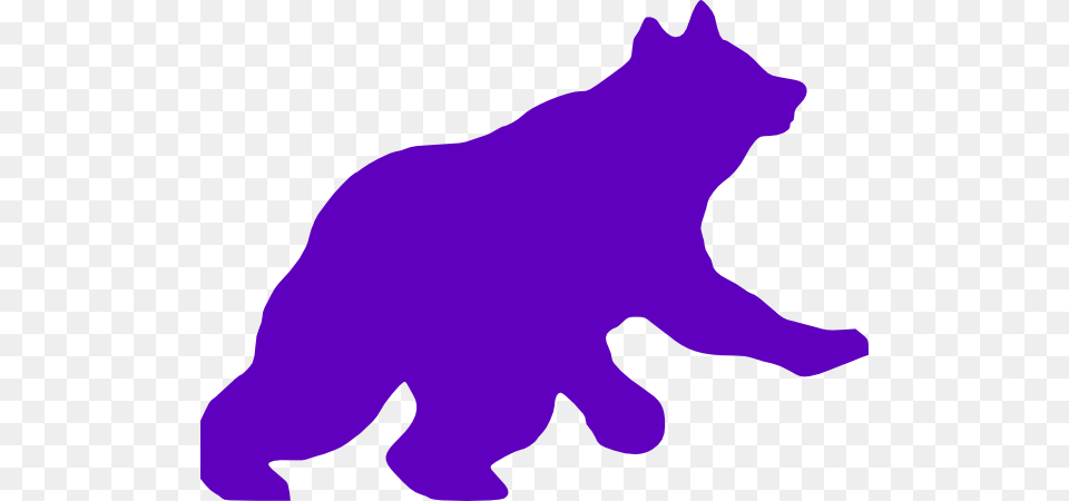 Purple Bear Clip Art, Silhouette, Animal, Mammal, Pig Png Image