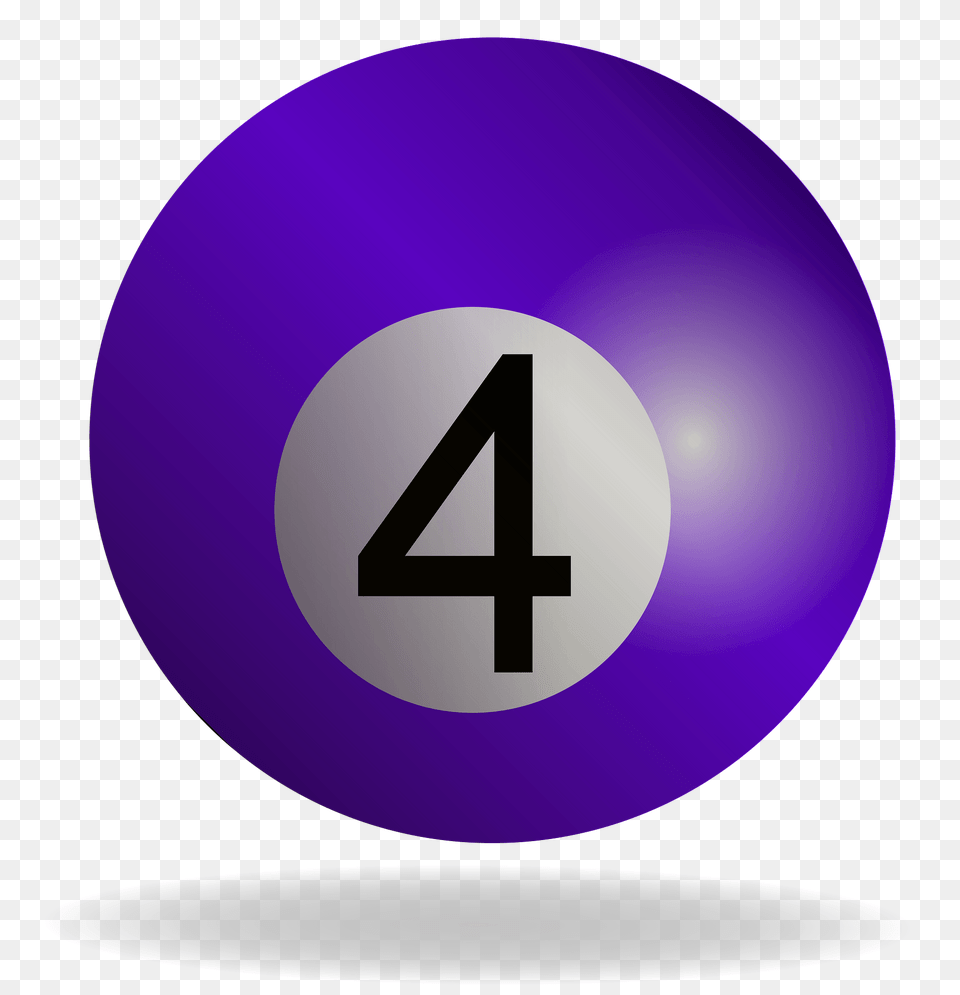Purple Billiard Ball Clipart, Sphere, Number, Symbol, Text Free Png Download