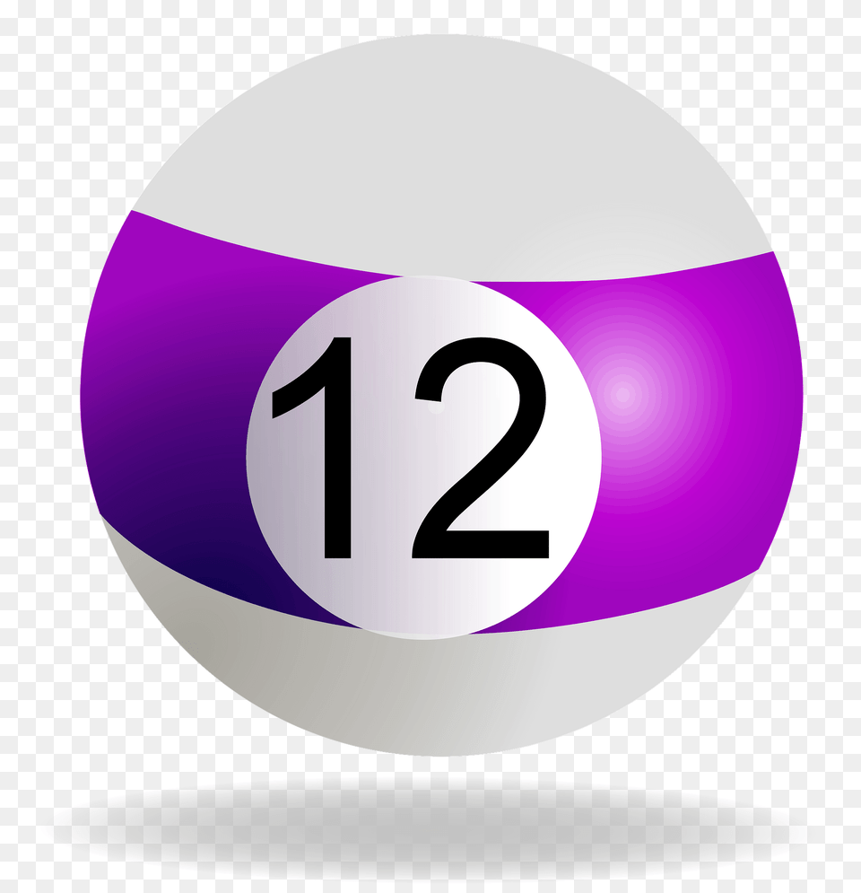 Purple Billiard Ball Clipart, Sphere, Number, Symbol, Text Free Png