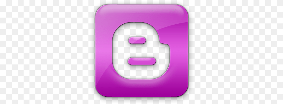 Purple Blogger Logo Icon Logo Blog Pink, Number, Symbol, Text, Disk Free Transparent Png