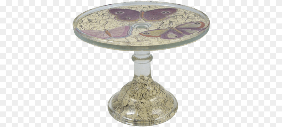 Purple Butterflies Cake Stands, Coffee Table, Furniture, Table, Tabletop Png Image