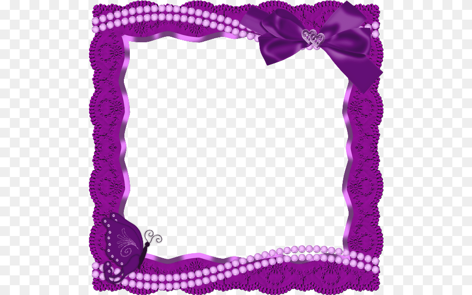 Purple Butterfly Border Design Free Png Download