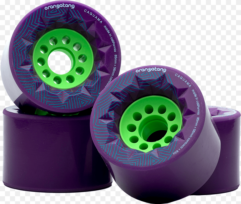 Purple Caguama Orangatang Wheels, Machine, Wheel, Spoke, Tire Png Image