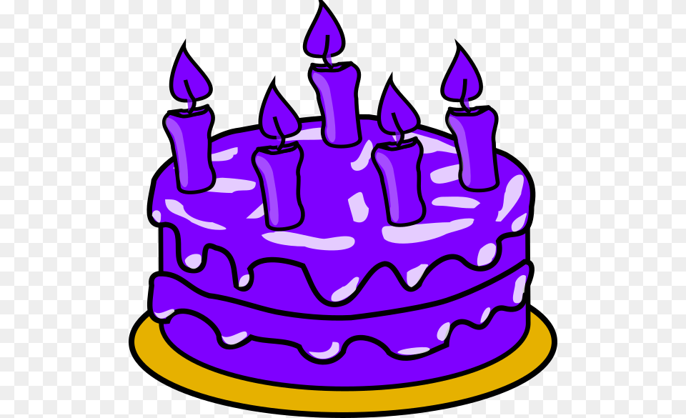 Purple Cake Clip Art, Birthday Cake, Cream, Dessert, Food Free Png