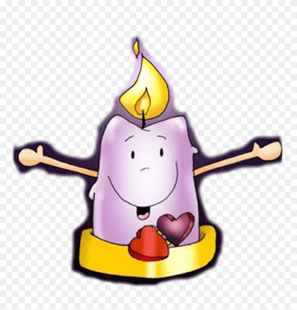 Purple Candle Smiling Clipart, Animal, Bird, Penguin, Food Free Png Download