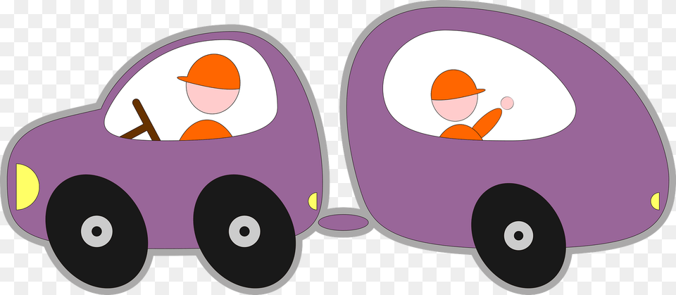 Purple Car Towing A Purple Camper Clipart, Device, Grass, Lawn, Lawn Mower Png