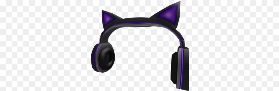 Purple Cat Ears Headphones Purple Cat Headphones Roblox, Cushion, Home Decor, Appliance, Blow Dryer Png Image