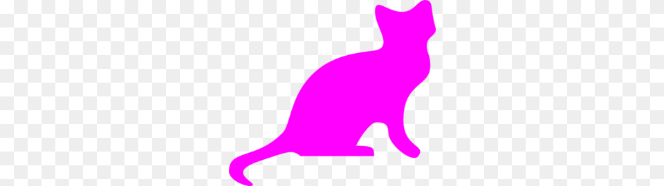 Purple Cat Silhouette Clip Art, Animal, Mammal, Pet, Egyptian Cat Free Png Download