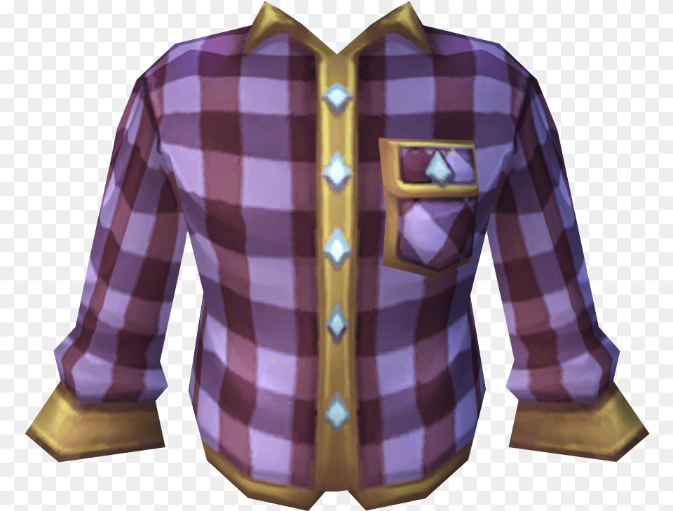 Purple Checkered Shirt Plaid, Clothing, Dress Shirt, Long Sleeve, Sleeve Free Png