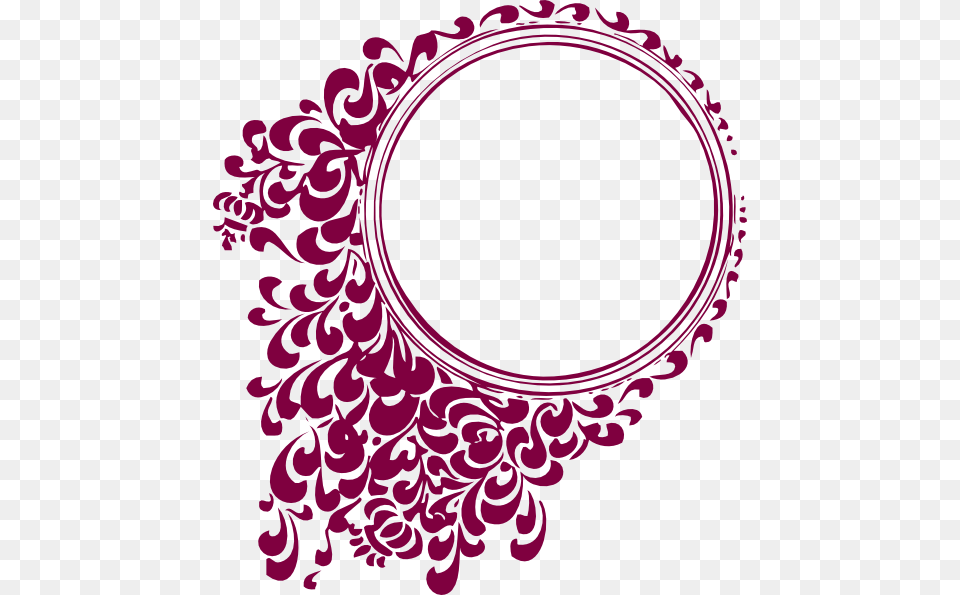 Purple Circle Border Design, Oval, Pattern, Art, Floral Design Png Image