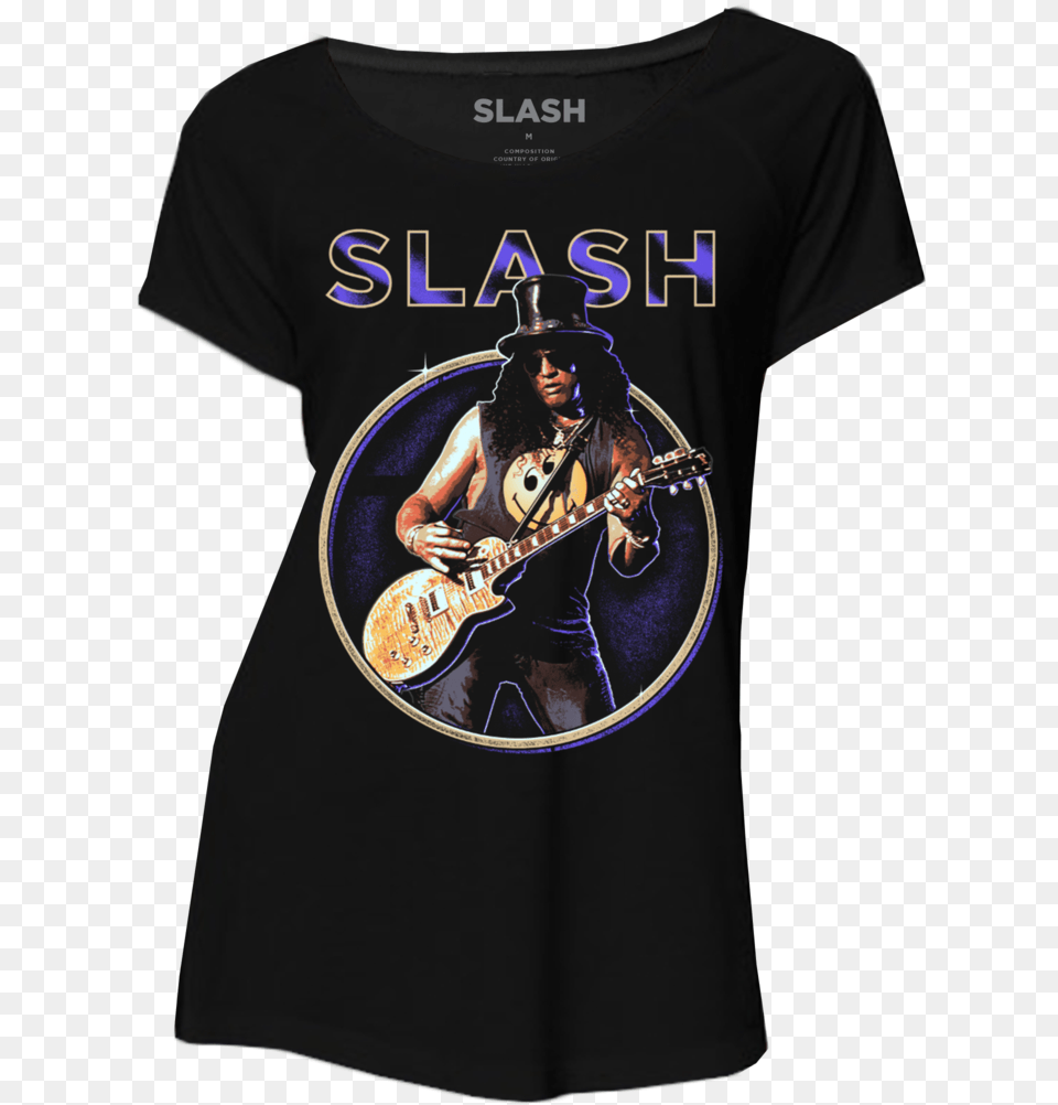 Purple Circle Ladies Tee Slash Ladies Tee, T-shirt, Clothing, Guitar, Musical Instrument Free Transparent Png