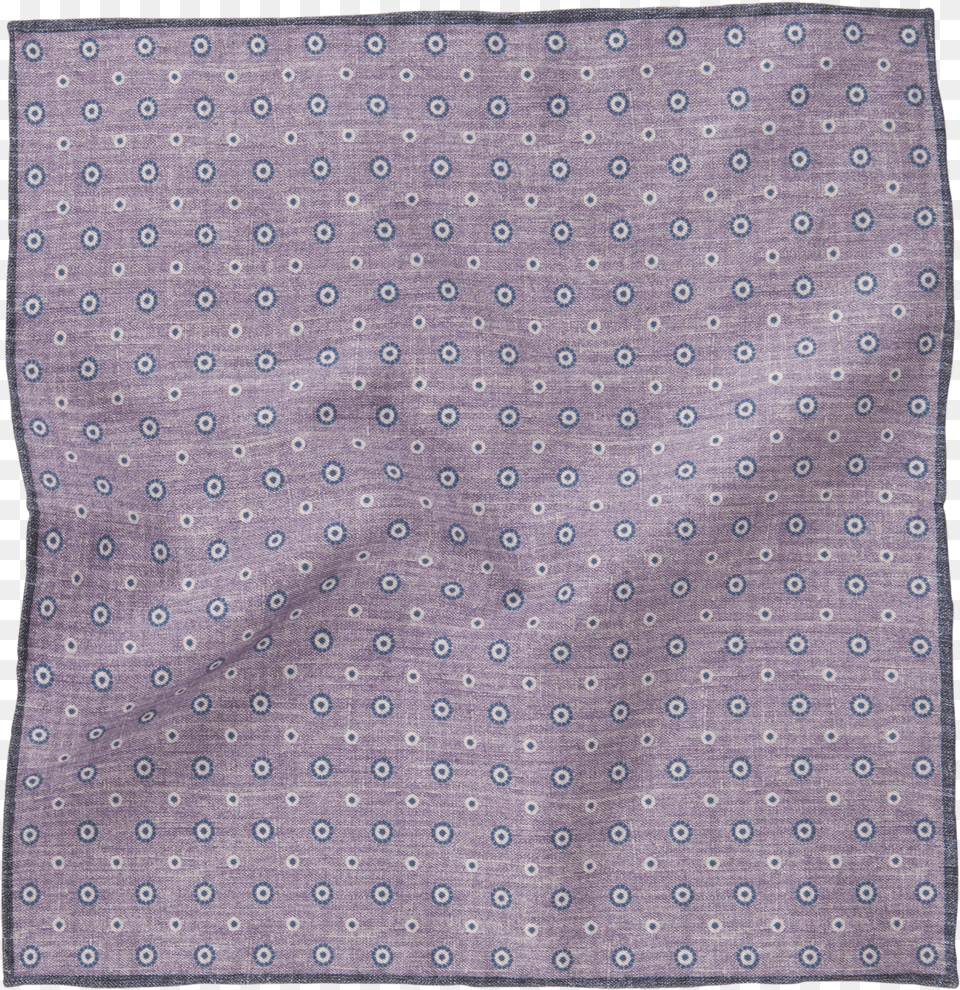 Purple Circle Print Cotton Blend Pocket Squaretitle Scarf Free Transparent Png