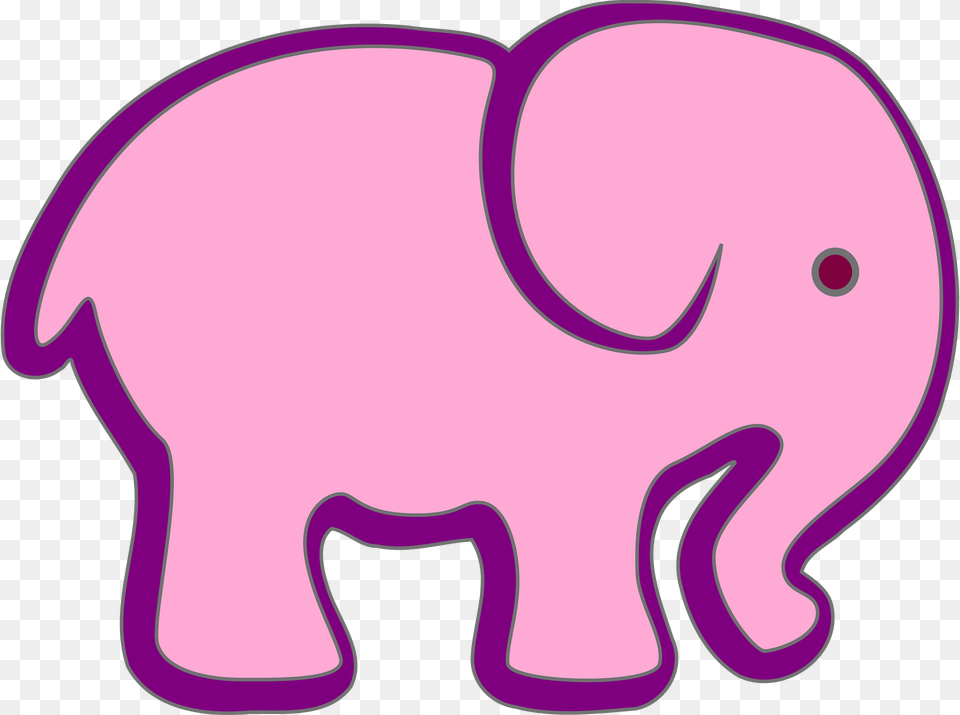 Purple Clipart, Animal, Elephant, Mammal, Wildlife Png