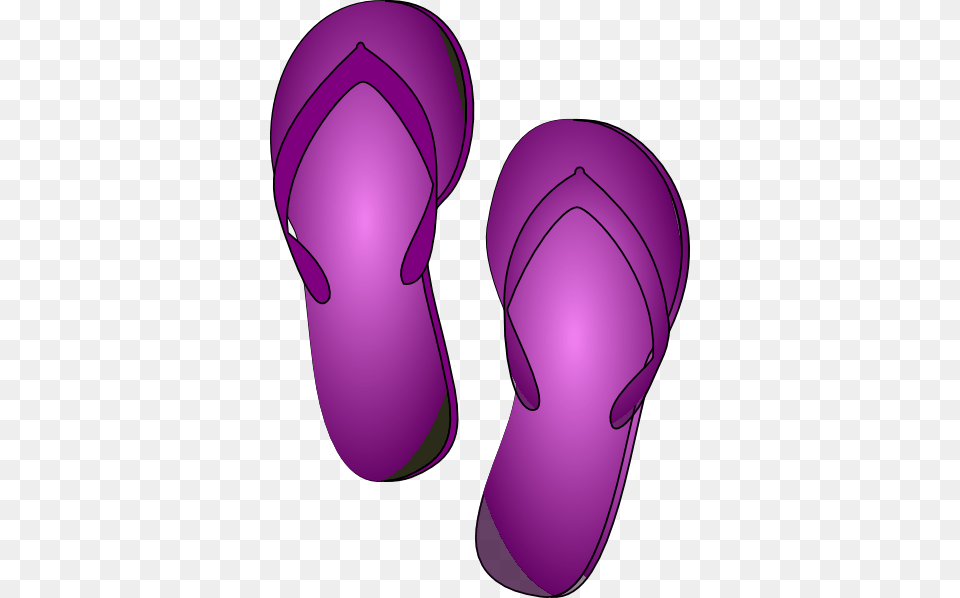 Purple Clipart Flip Flop Clip Art Black And White Stock Flip Flop Purple Clipart, Clothing, Flip-flop, Footwear Png