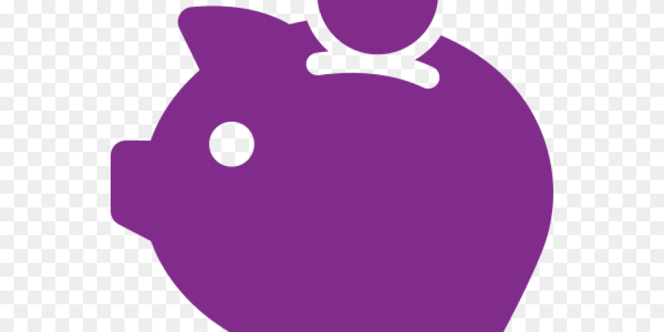 Purple Clipart Money Vector Piggy Bank Icon, Piggy Bank, Baby, Person Free Png