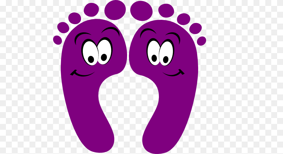 Purple Clipart Purple Happy Feet Clip Art Clip Art, Footprint, Animal, Bear, Mammal Png Image