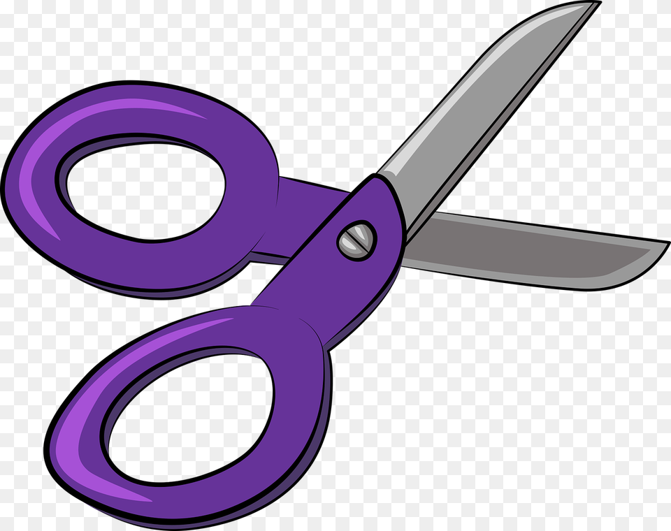 Purple Clipart Scissors Pencil And In Color Purple, Blade, Shears, Weapon, Dagger Free Png Download