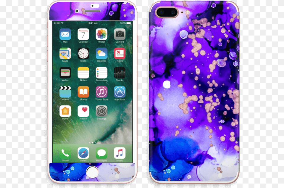 Purple Color Splash Skin Iphone 7 Plus Iphone 7 Plus Skin Yellow On White, Electronics, Mobile Phone, Phone Free Png Download