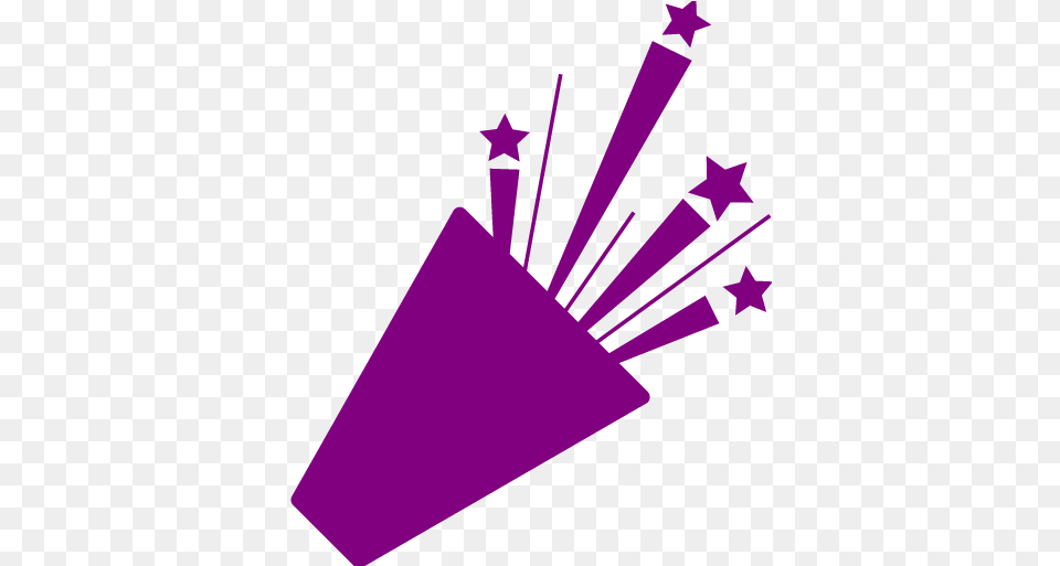 Purple Confetti 3 Icon Party Icon Red, Arrow, Weapon, Dynamite Png Image