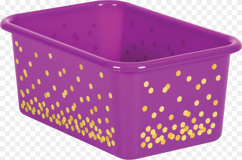 Purple Confetti Small Plastic Storage Bin Plastic, Basket, Shopping Basket Free Transparent Png