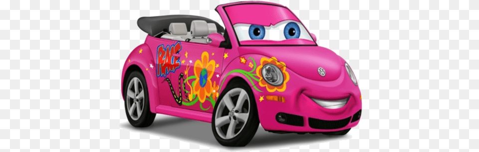 Purple Convertible Car Cartoon Car Cartoon, Transportation, Vehicle, Machine, Wheel Free Png