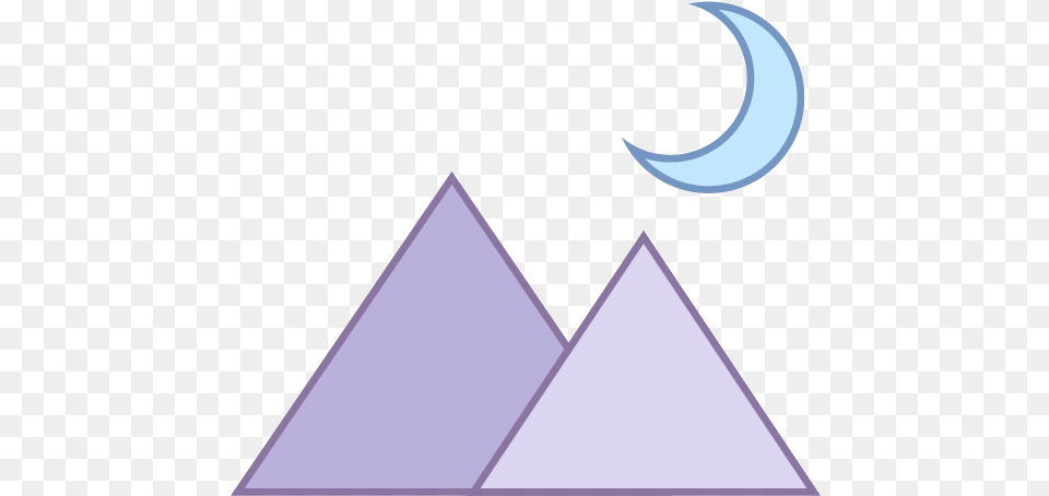 Purple Crescent Moon Flag Of Guyana, Triangle, Nature, Night, Outdoors Png