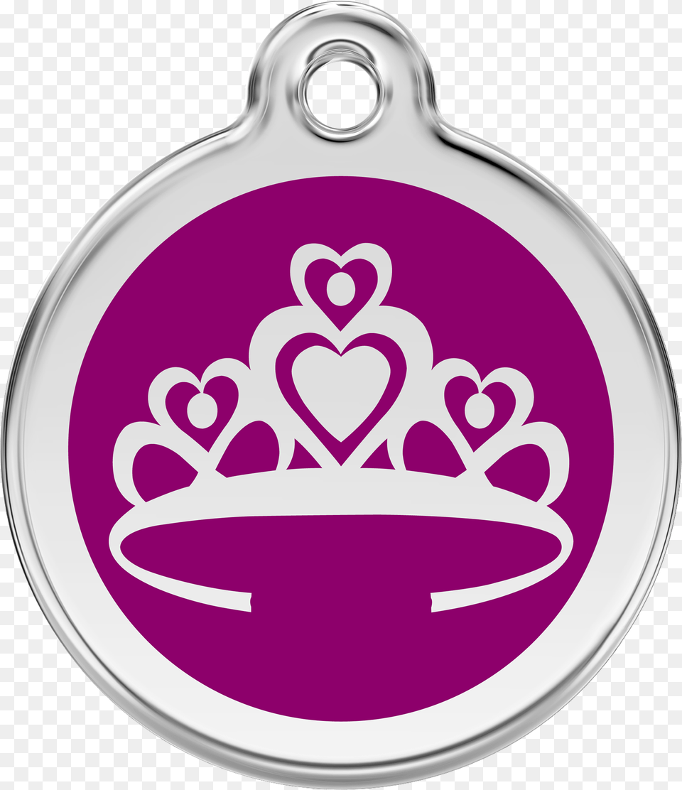 Purple Crown Red Dingo Crown Cat Id Tag Hot Pink, Accessories, Jewelry Free Png Download