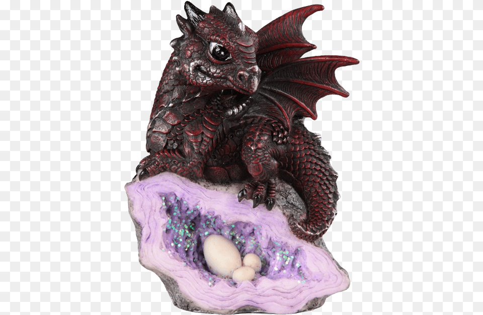 Purple Crystal Baby Dragon Statue Dragon, Accessories, Egg, Food, Ornament Png Image