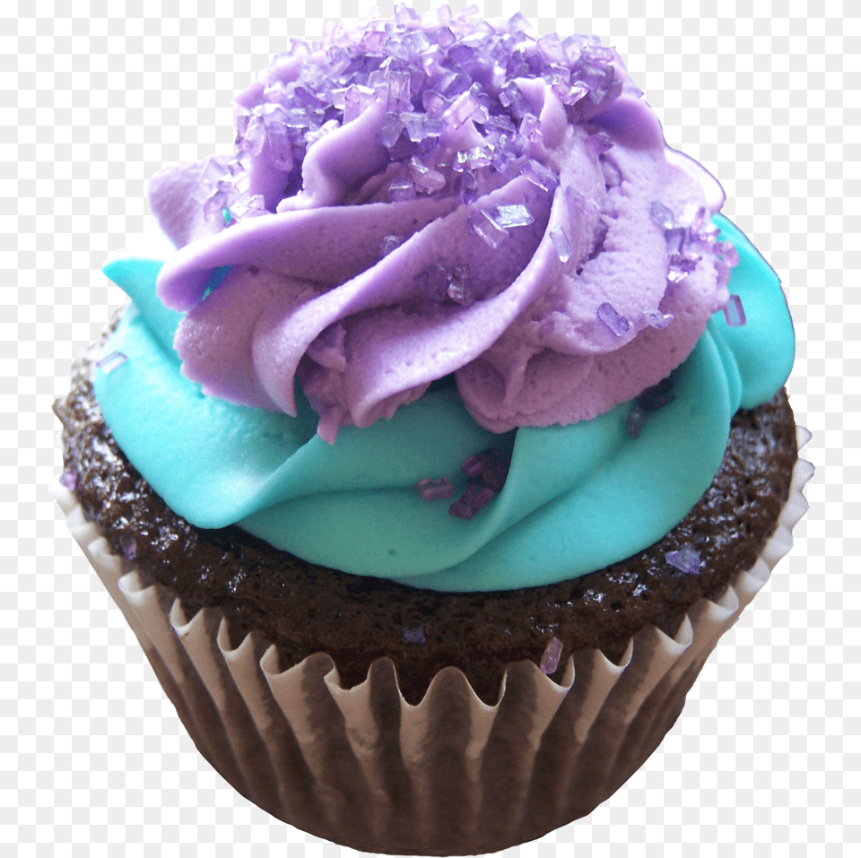 Purple Cupcake, Cake, Cream, Dessert, Food Png Image