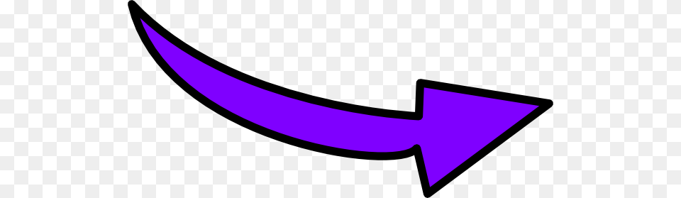 Purple Curvy Arrow Clip Art, Sword, Weapon, Blade, Dagger Png