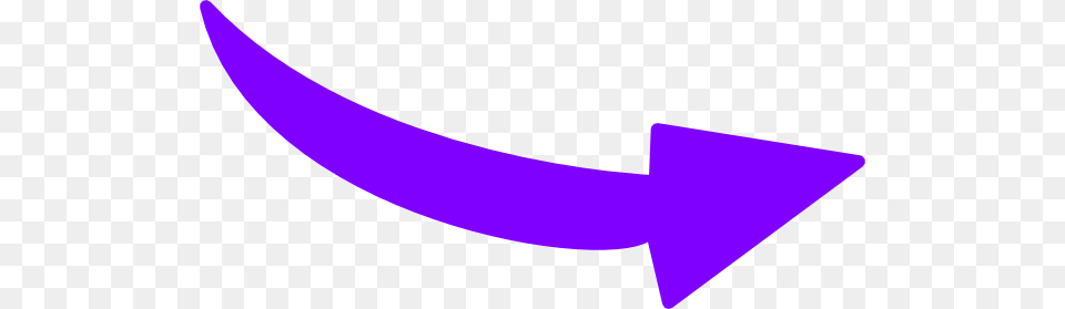 Purple Curvy Arrow Clip Art At Clker Curved Arrow Purple, Blade, Dagger, Knife, Weapon Free Png