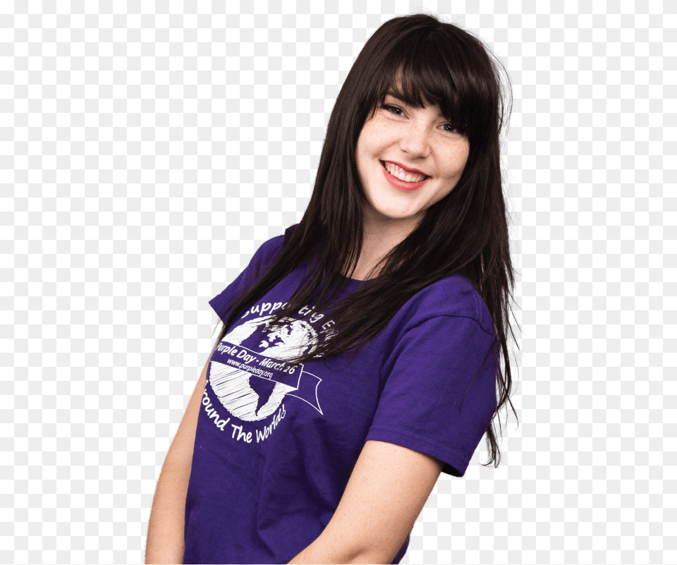 Purple Day U2013 Supporting Epilepsy Around The World Hair Care, Adult, T-shirt, Smile, Person Free Transparent Png