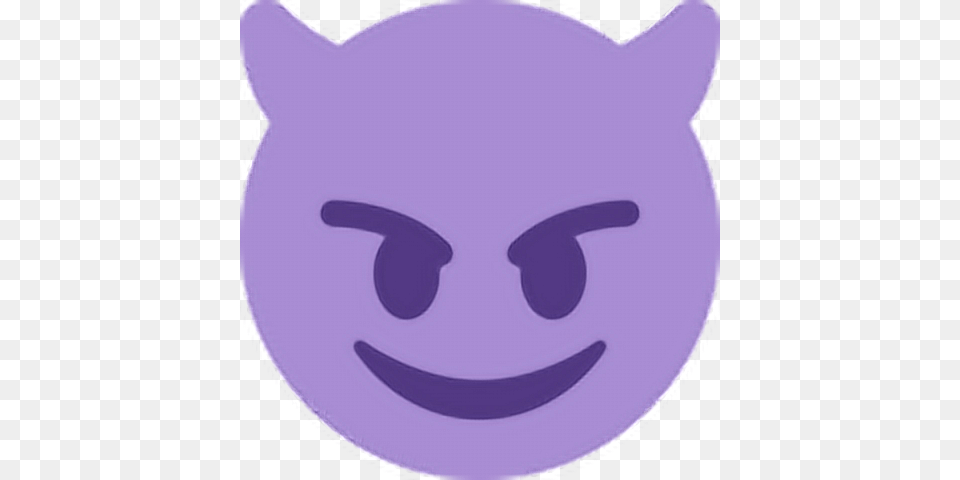 Purple Devil Evil Emoji Emoticon Face Expression Feelin Free Png