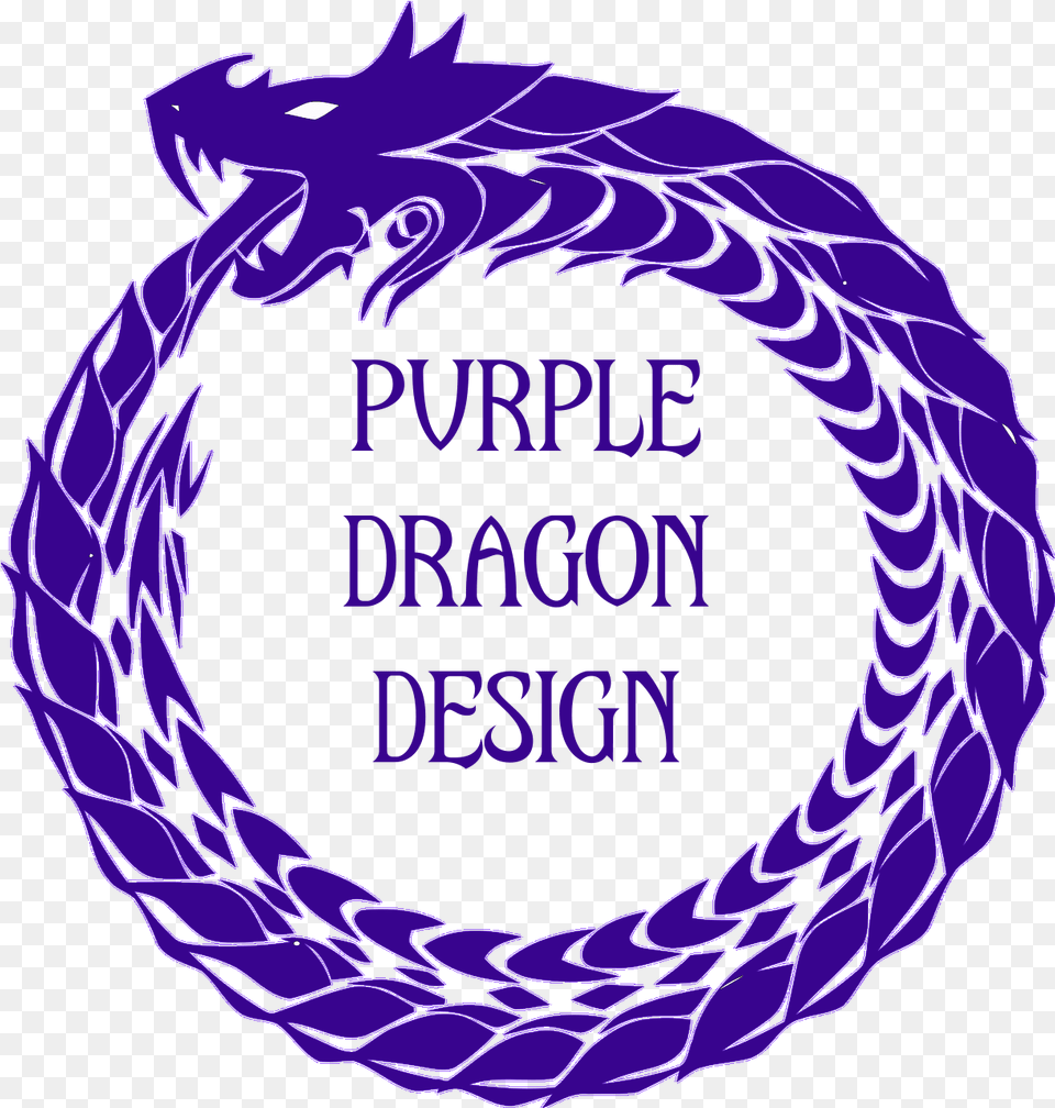 Purple Dragon Design Transparent Ouroboros Symbol, Person Free Png