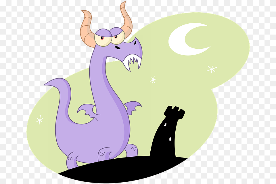 Purple Dragon Fantastic Animal Monster Creature Cartoon Free Transparent Png