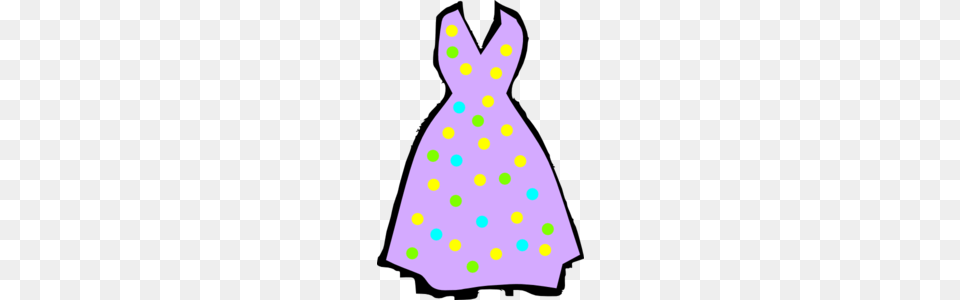 Purple Dress Clip Art, Clothing, Pattern, Formal Wear, Polka Dot Free Png Download