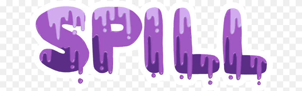 Purple Drip Logo Sticker Spill The Zine Dot, Text Free Png Download