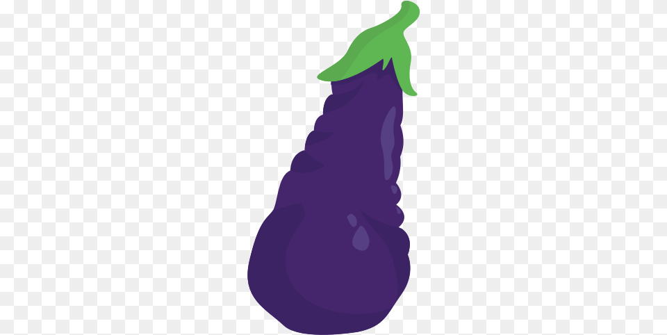 Purple Eggplant Emoji Veiny Eggplant Emoji, Food, Produce, Person, Plant Free Png Download
