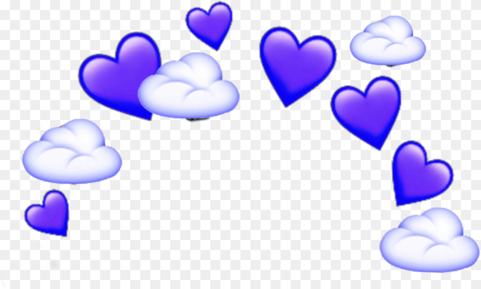 Purple Emoji Crown Heart Cloud Ftestickers Freetoedit Heart Emojis Free Transparent Png