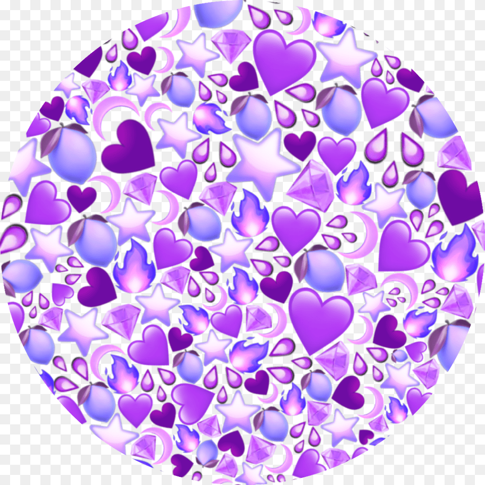 Purple Emojis Circle Background Cred To Voutrinasforever01 Purple Emoji Background, Sphere, Pattern, Accessories, Art Free Png