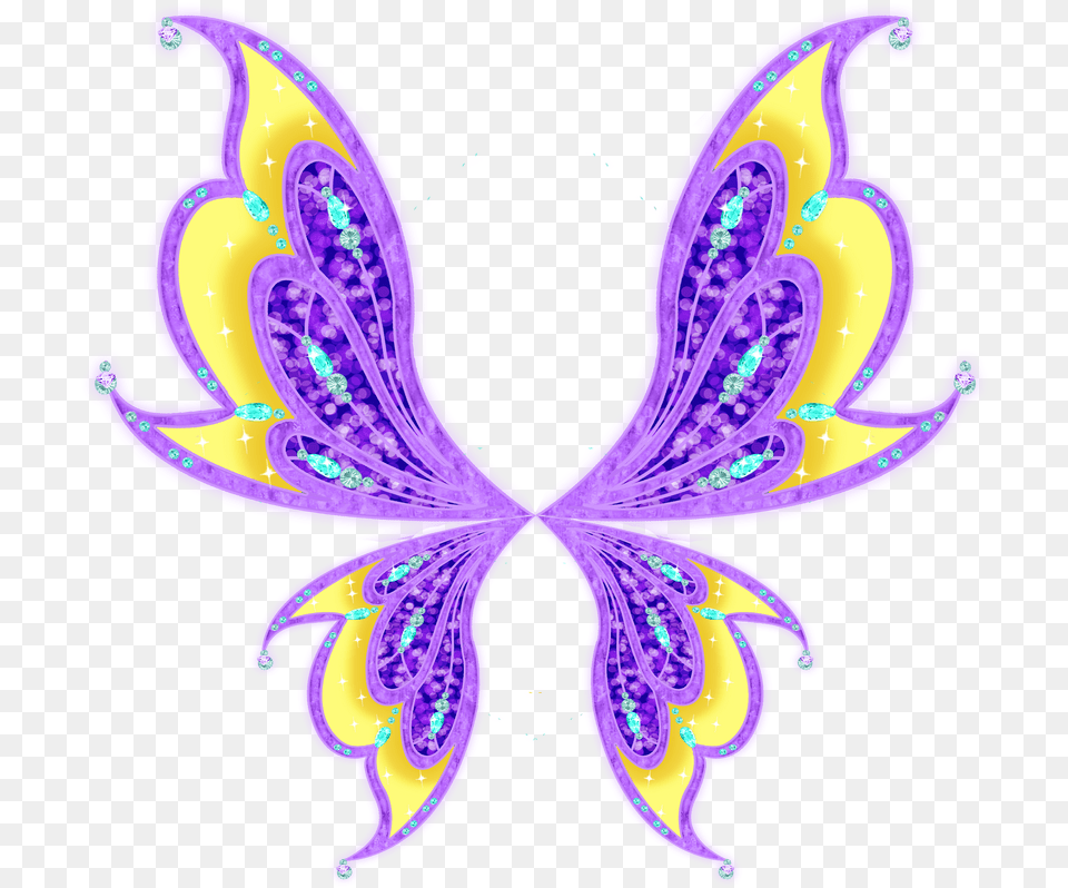 Purple Enchantix Wings, Pattern, Accessories, Chandelier, Lamp Free Transparent Png