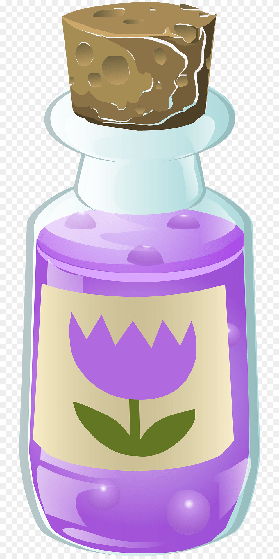 Purple Essence Corked Bottle Clipart, Jar Png Image