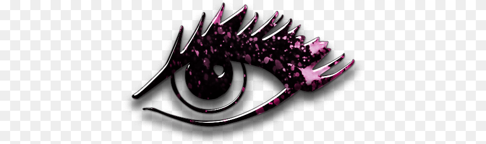 Purple Eye Mascara Clipart Pink And Black Icons, Cutlery, Fork Free Png Download