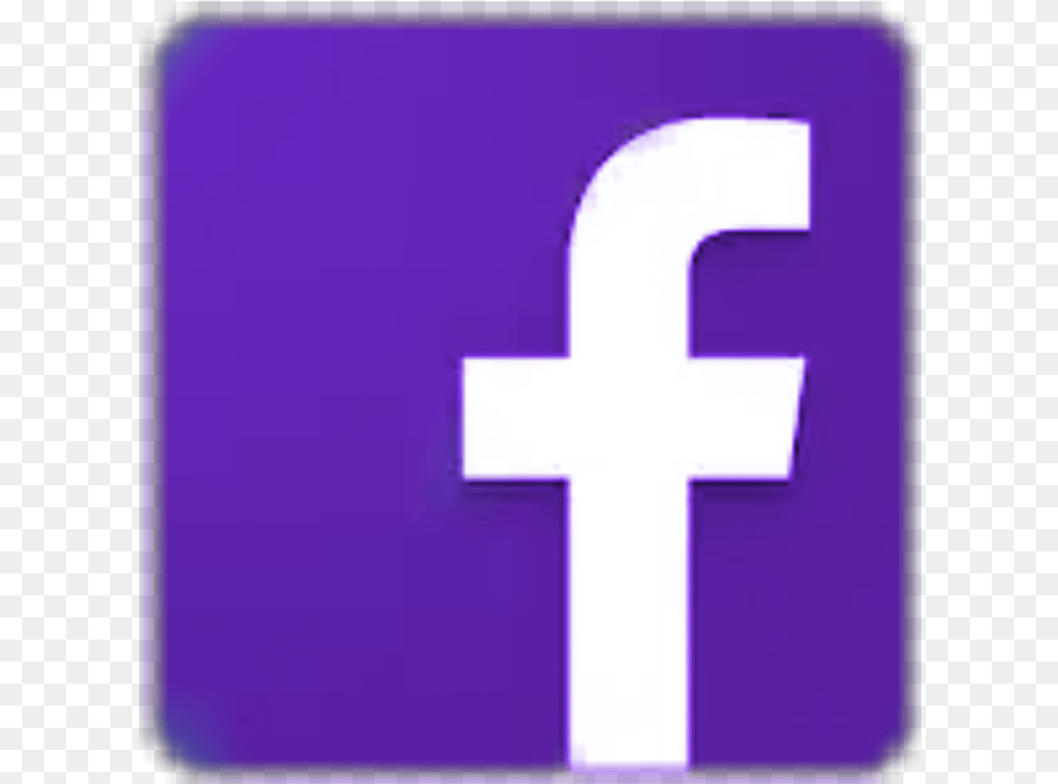 Purple Facebook Cross, Symbol, Number, Text, Sign Free Png