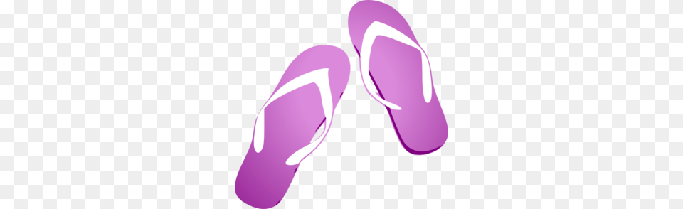 Purple Fade Flip Flop Clip Art, Clothing, Flip-flop, Footwear, Appliance Png Image